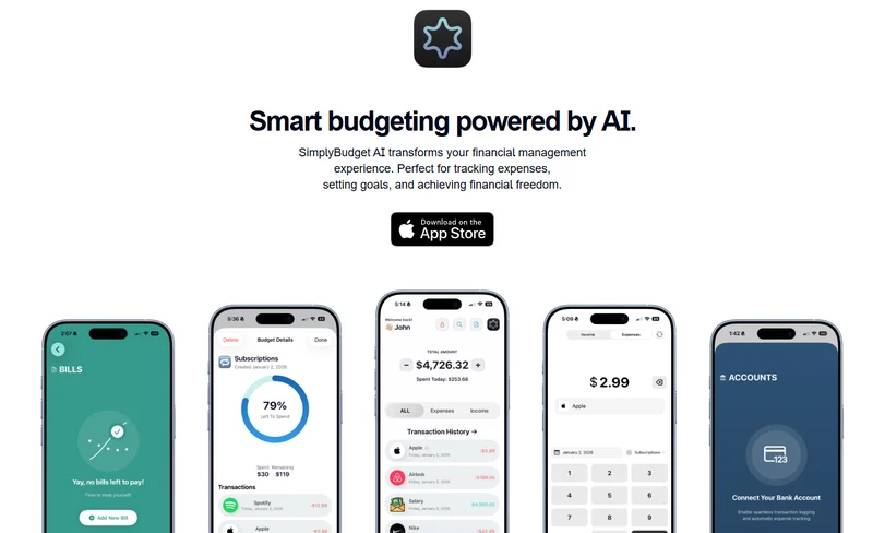 SimplyBudget AI screenshot