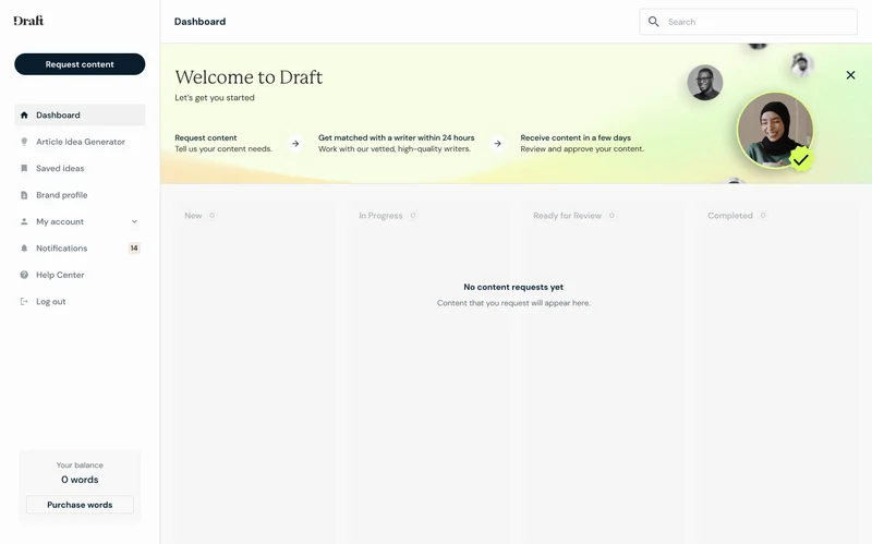 Draft.co screenshot