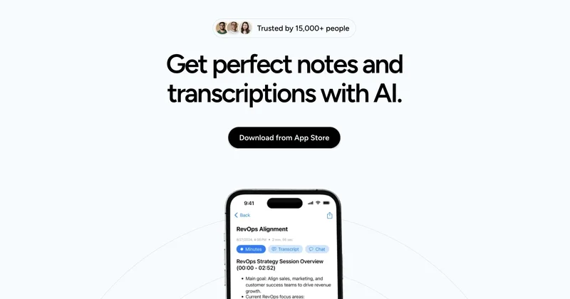 Minutes AI screenshot