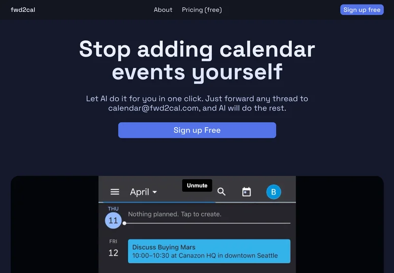 fwd2cal screenshot