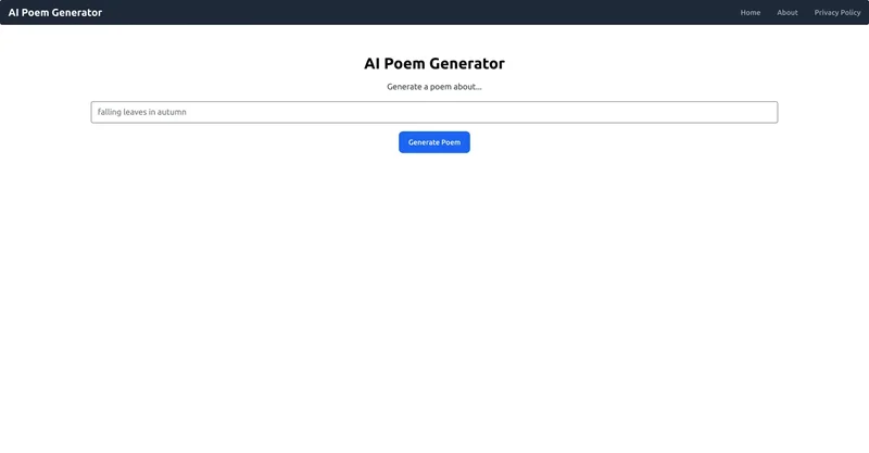 AI Poem Generator screenshot