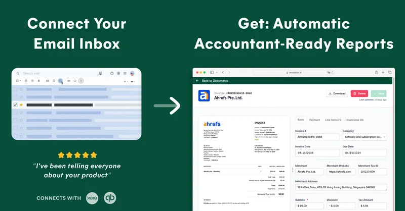 Receiptor screenshot