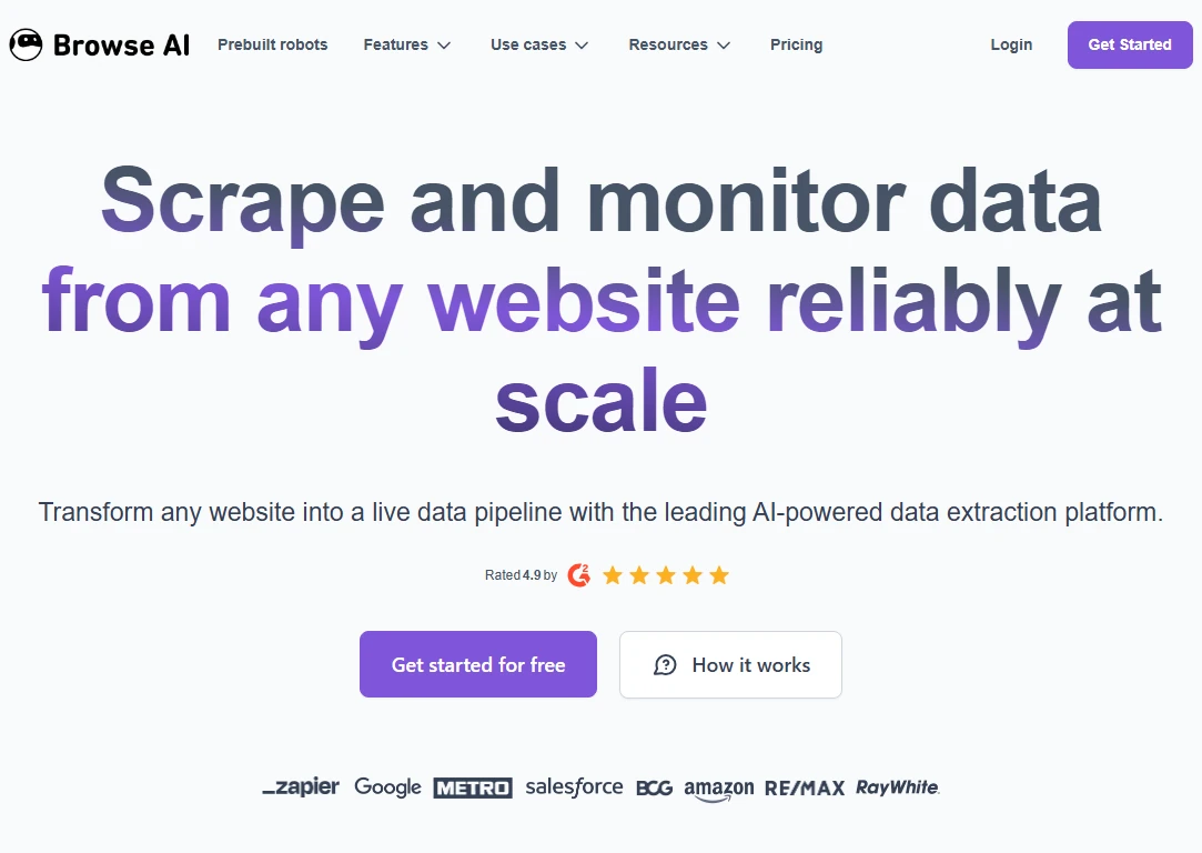 Browse AI screenshot