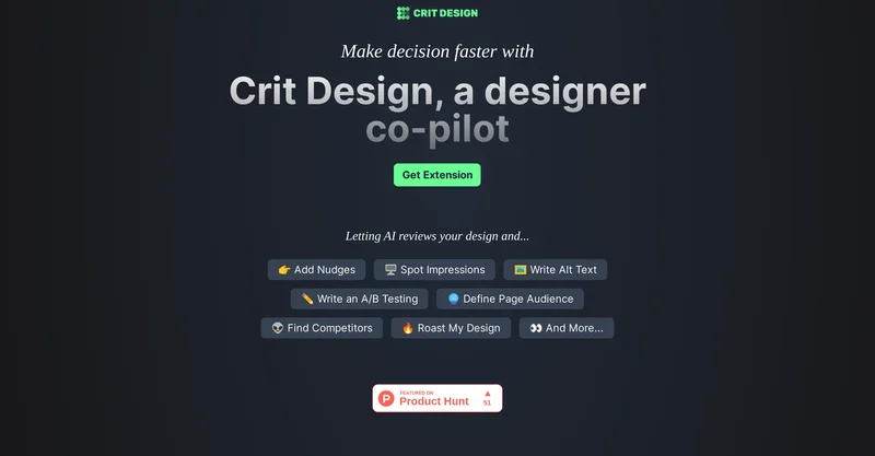 Crit Design screenshot