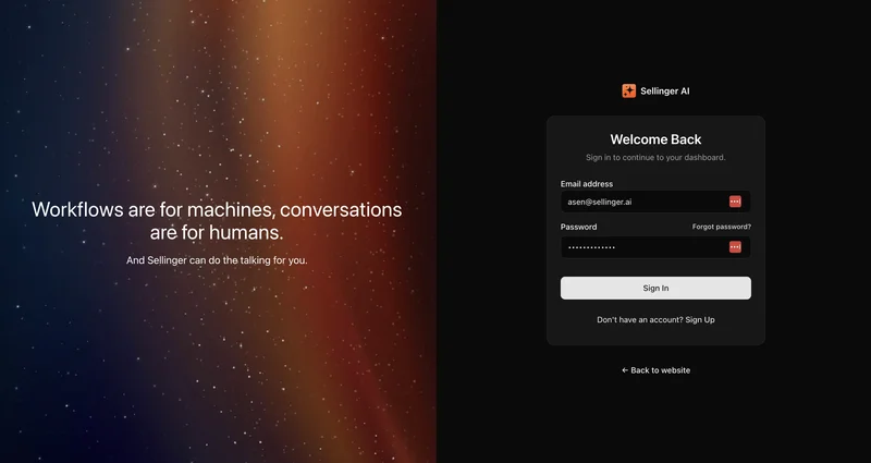 Sellinger AI screenshot
