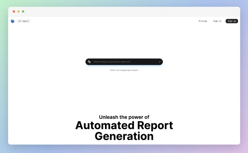 v0 report screenshot