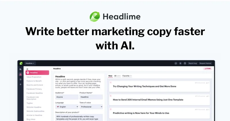 Headlime screenshot