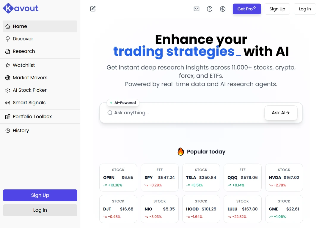 Kavout screenshot