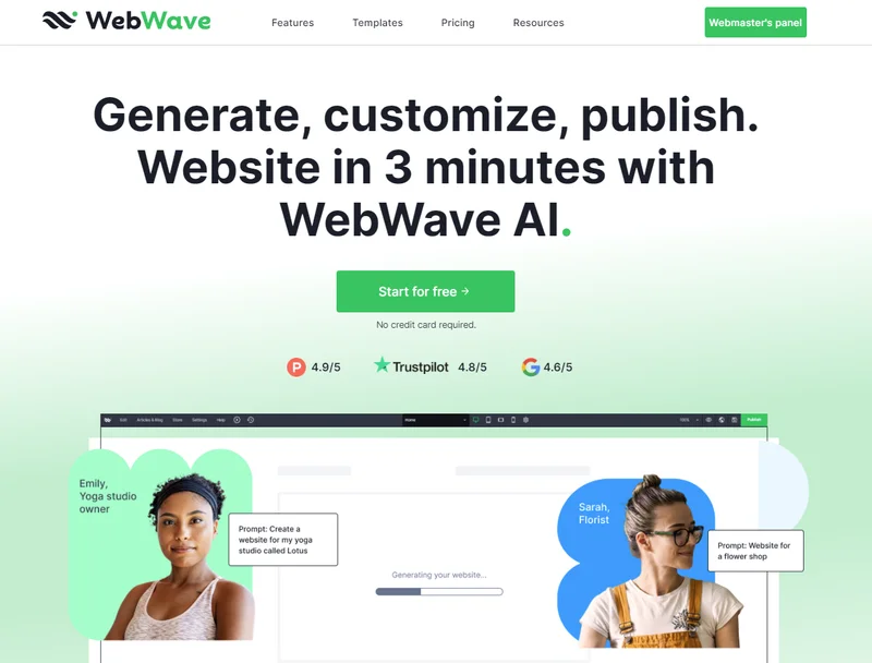 WebWave AI screenshot