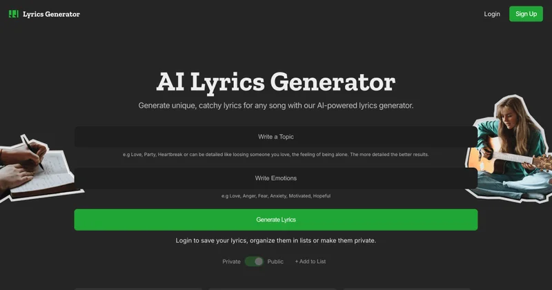 Lyrics Generator screenshot