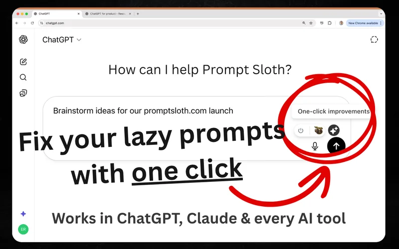 Prompt Sloth Write Better AI Prompts screenshot