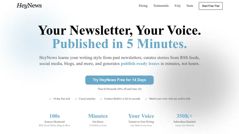 HeyNews.co screenshot