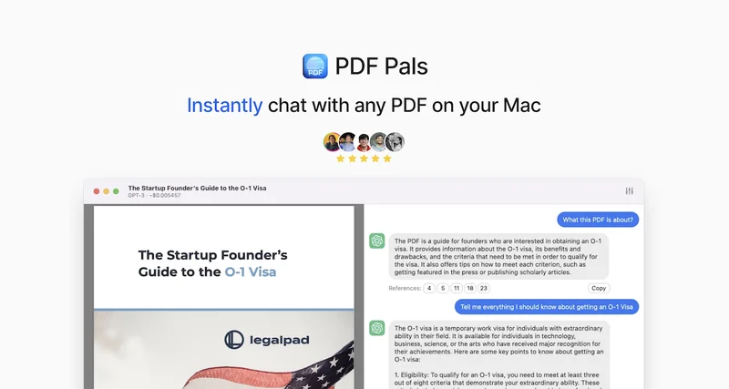 PDF Pals — ChatPDF on Mac screenshot