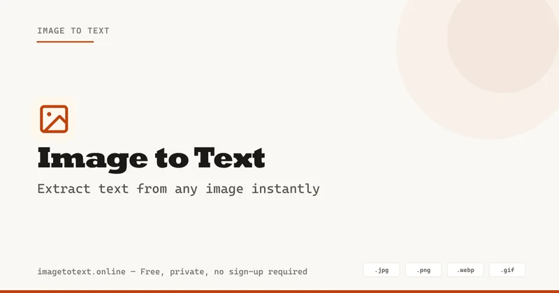 Image to Text Online screenshot