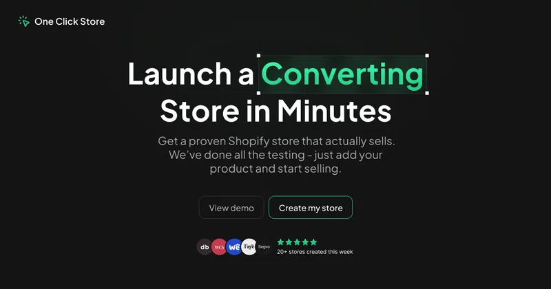 One Click Store screenshot