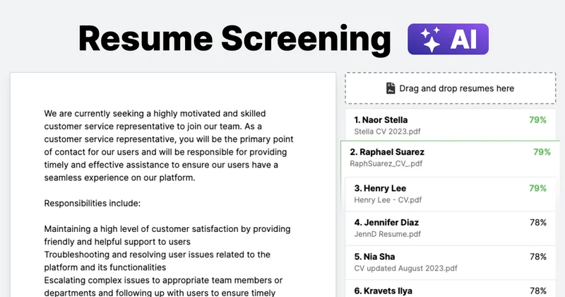 Resume Screening AI screenshot