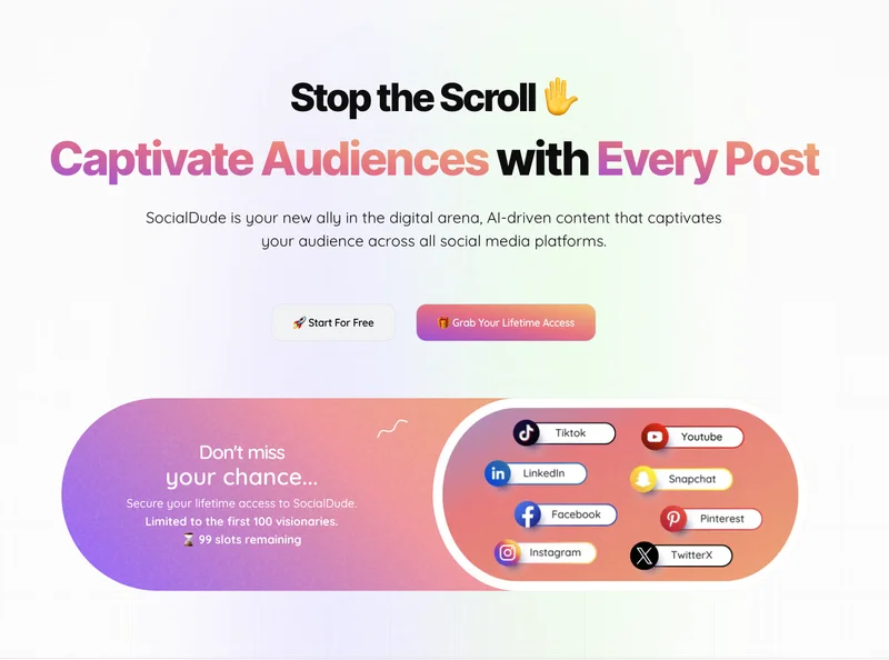 SocialDude screenshot