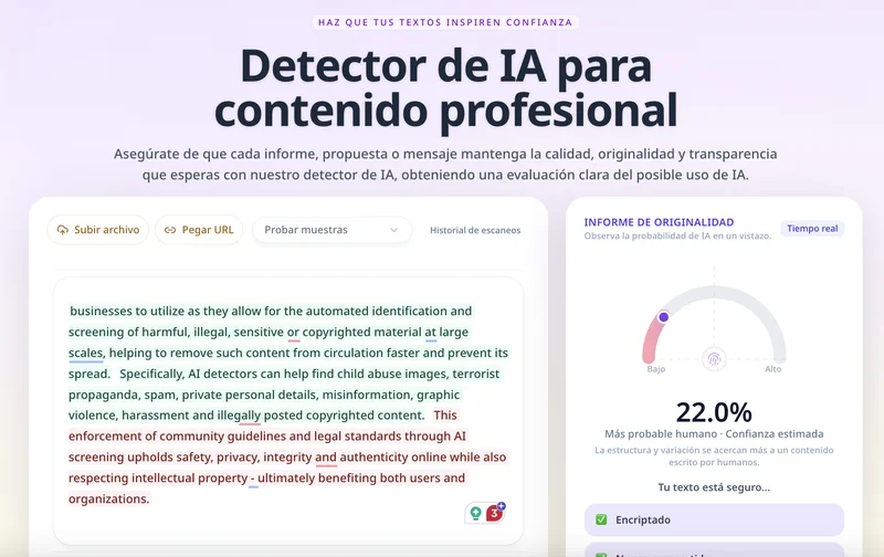 VeriIAAI content detection screenshot