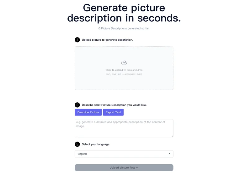 Picture Description screenshot
