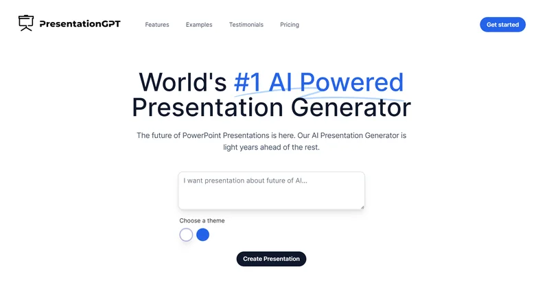 PresentationGPT screenshot