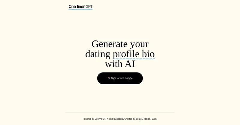 OneLiner screenshot
