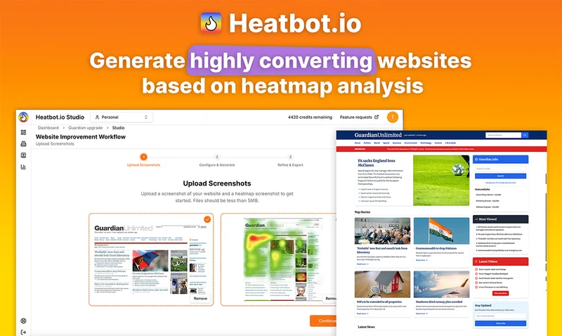 Heatbot.io screenshot