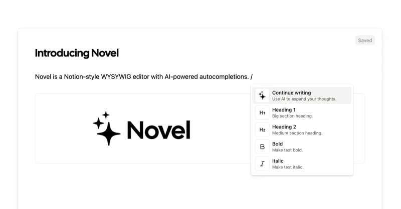 Novel.sh screenshot