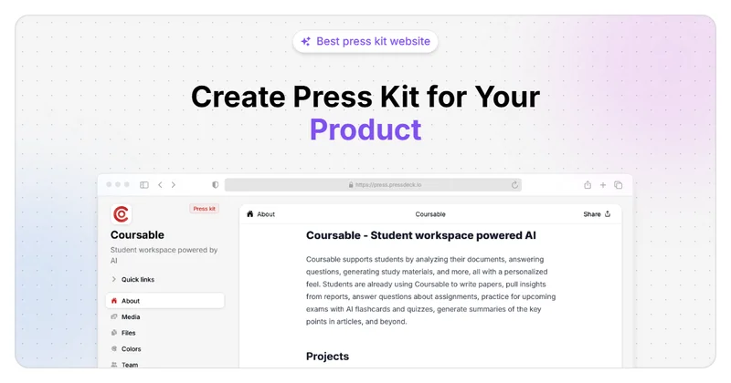 Pressdeck screenshot