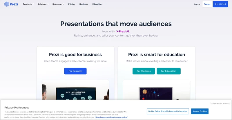 Prezi screenshot