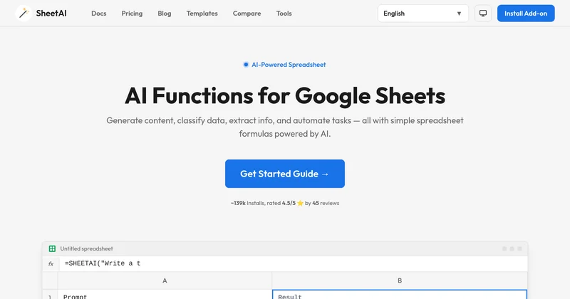 SheetAI screenshot