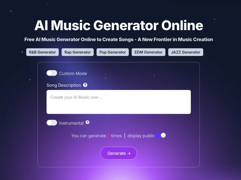 Musick.ai screenshot