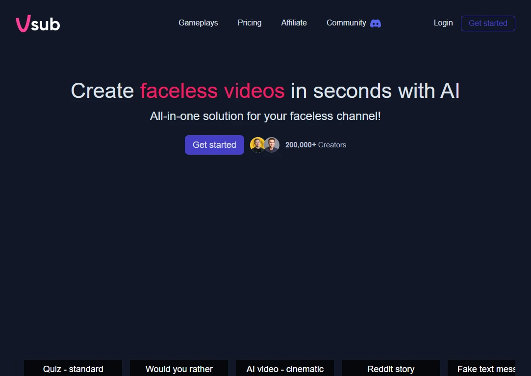 Vsub screenshot