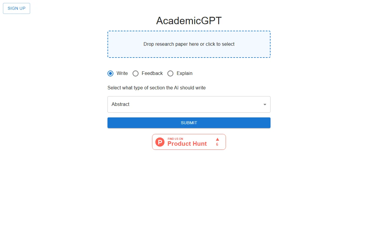 AcademicGPT screenshot