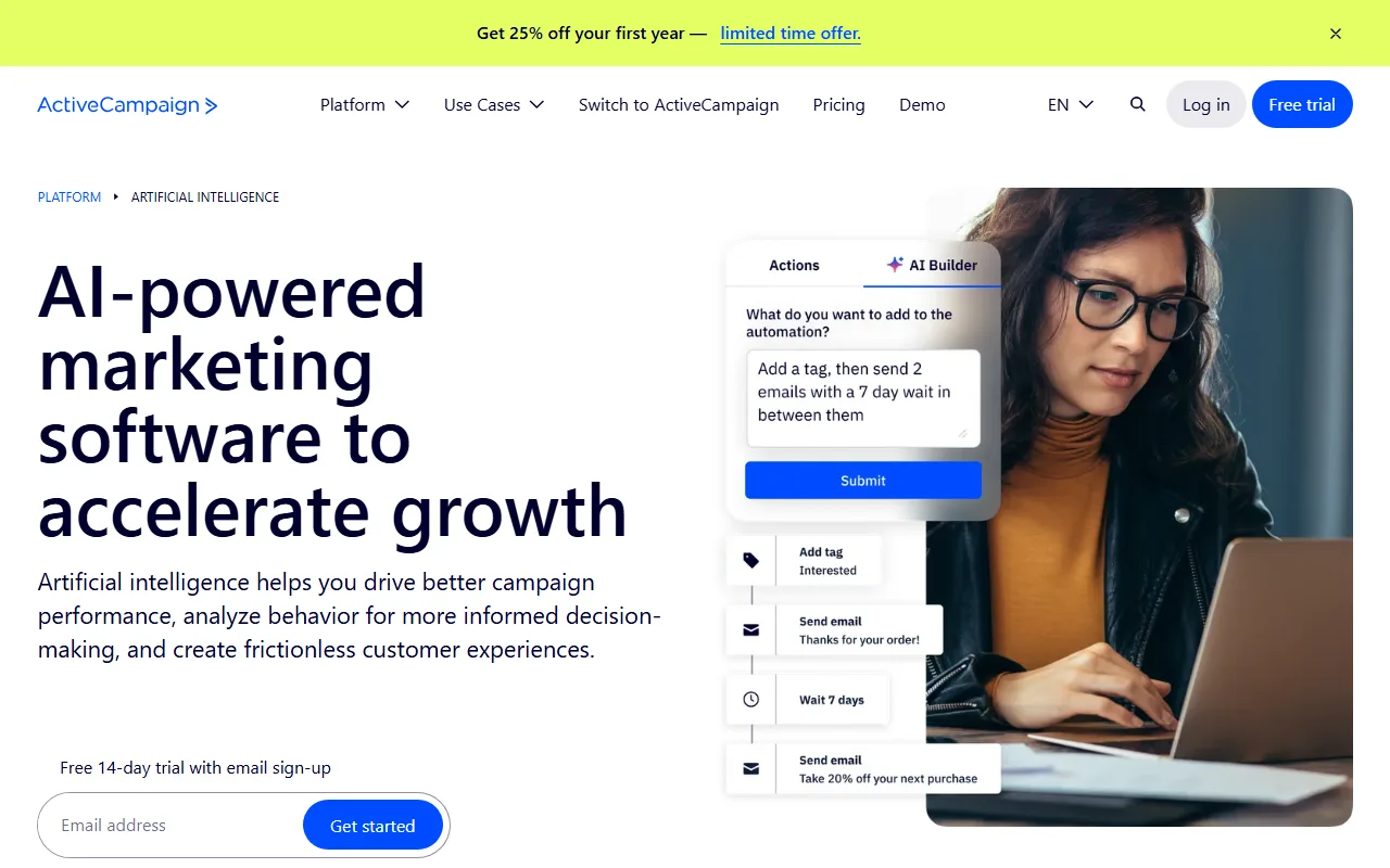 ActiveCampaign screenshot
