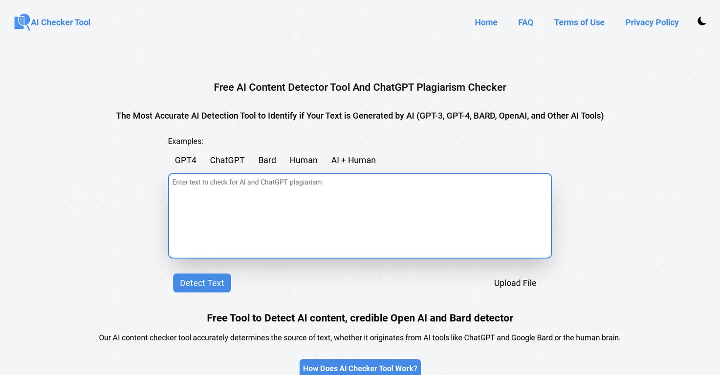 AI Checker Tool screenshot