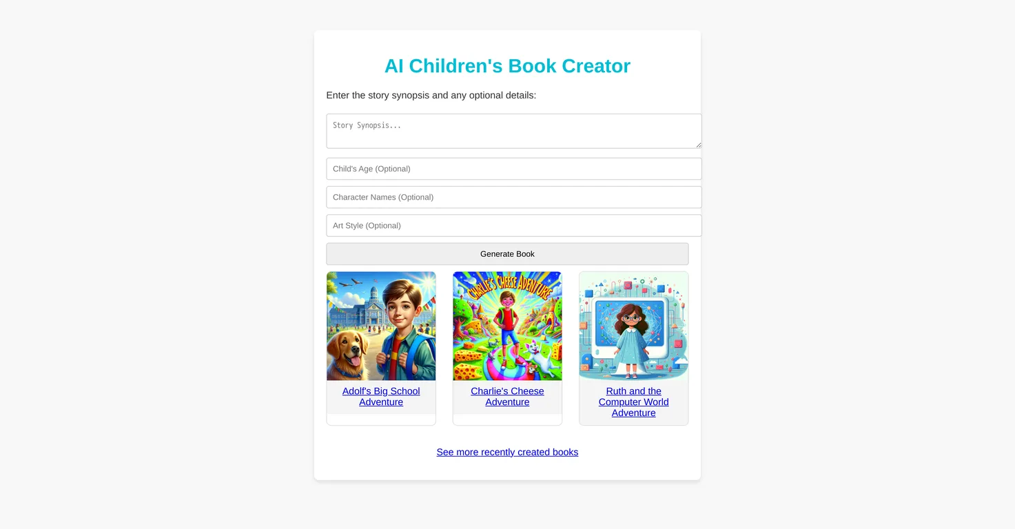 AI Children's Book Creator screenshot