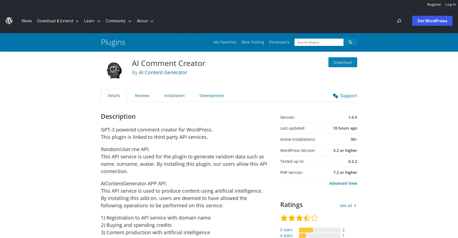 AI Comment Creator screenshot