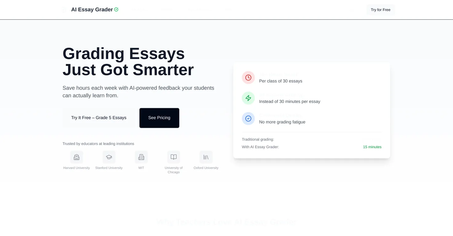 AI Essay Grader screenshot