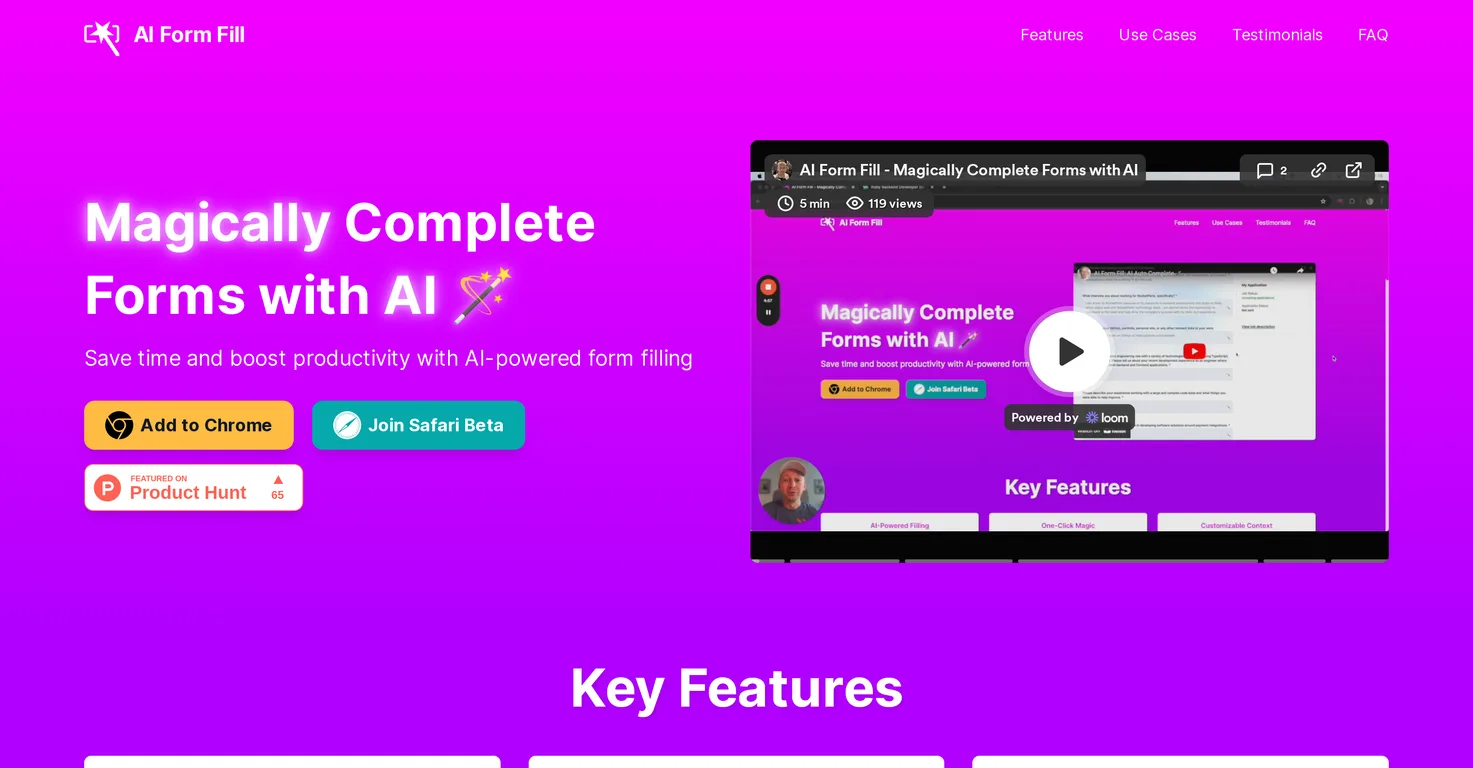 AI Form Fill screenshot