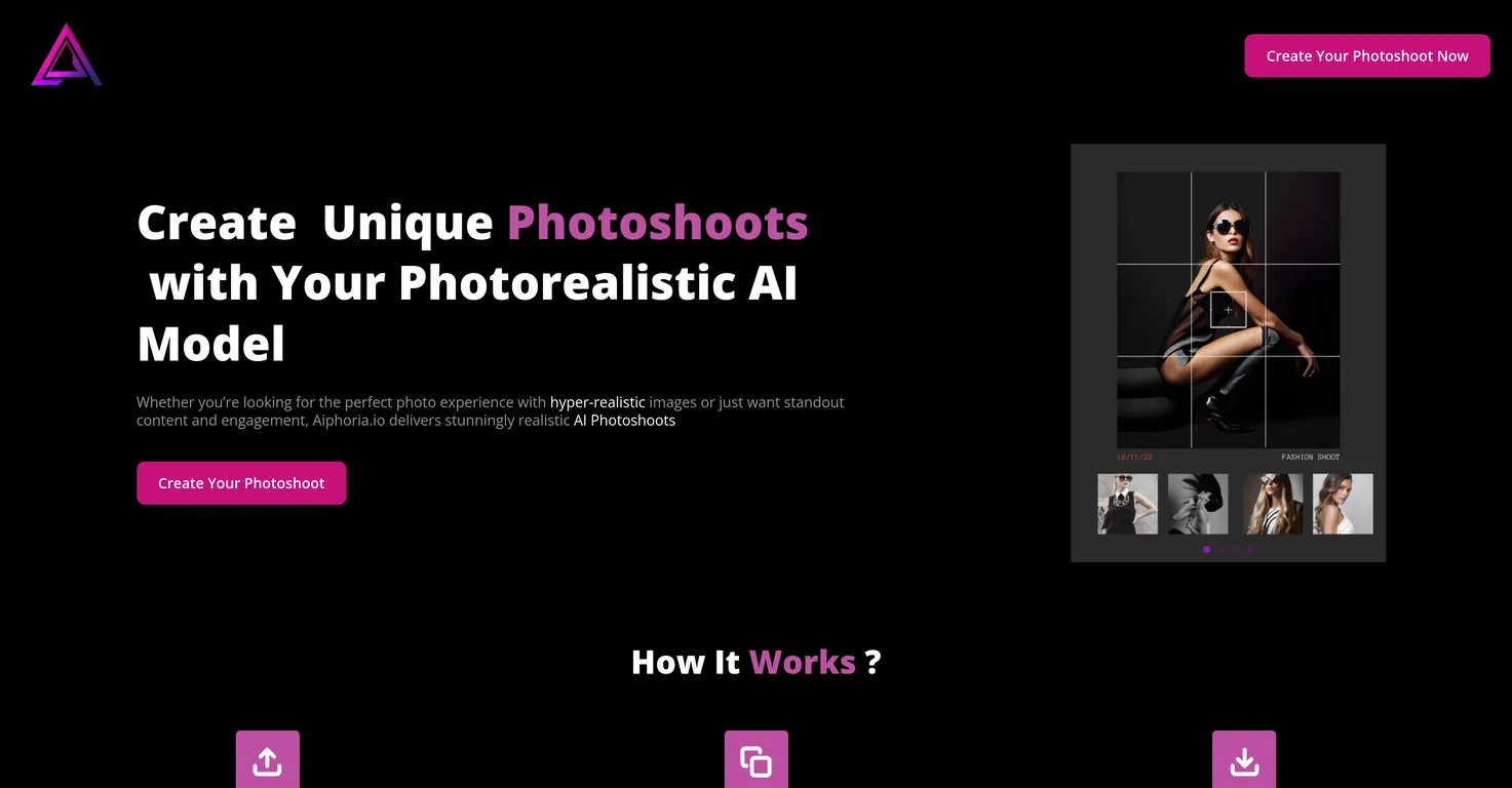 AI Photoshoot - Aiphoria.io screenshot