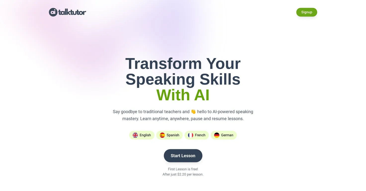 AI Talk Tutor screenshot