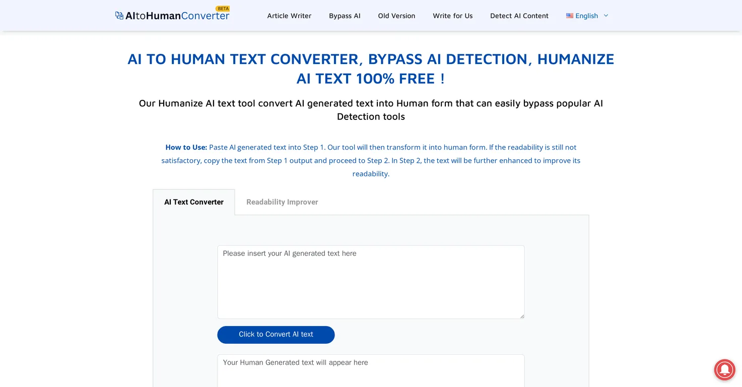 AI to Human Converter screenshot