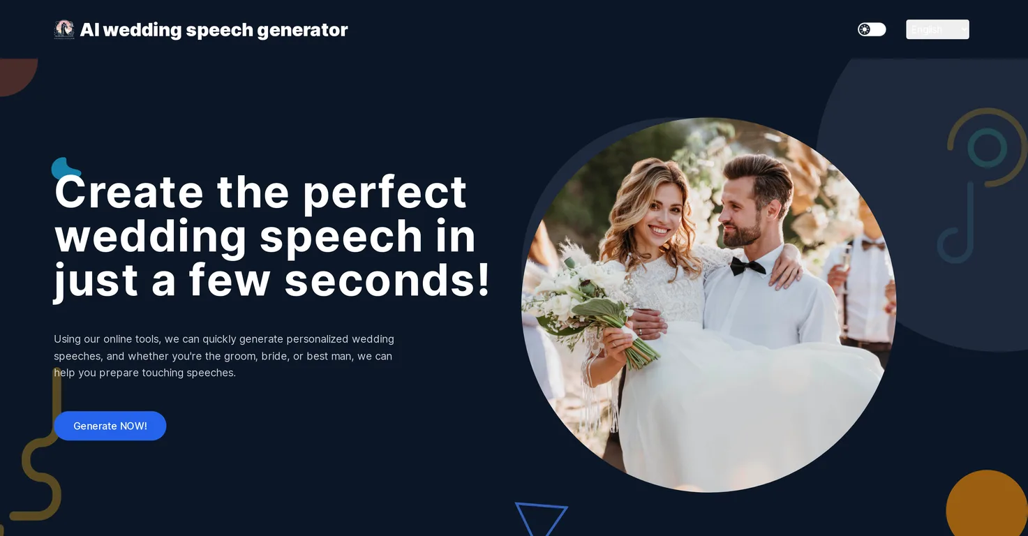 AI Wedding Speech Generator screenshot