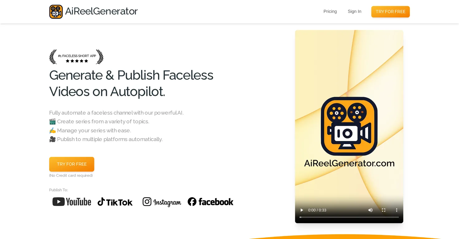 AiReelGenerator screenshot