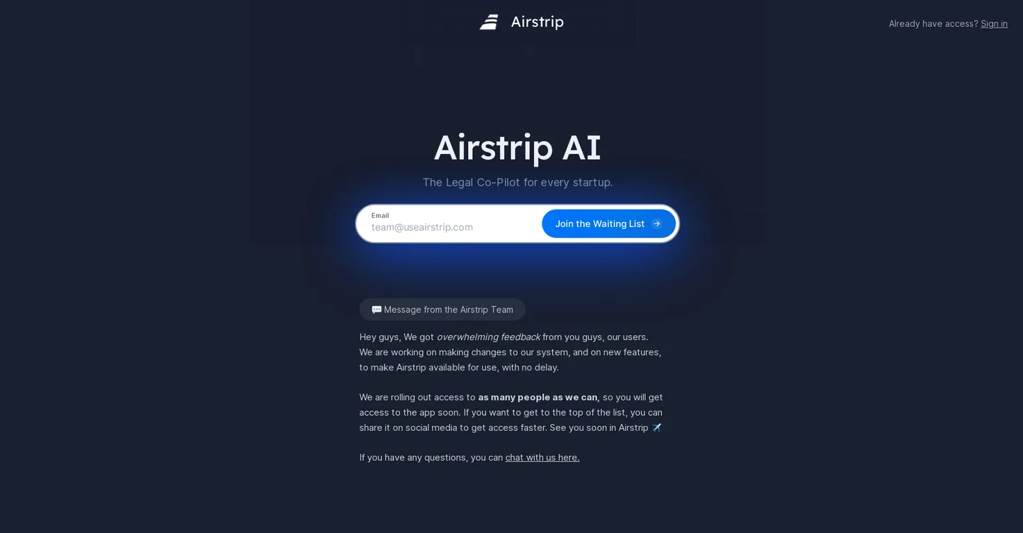Airstrip AI screenshot