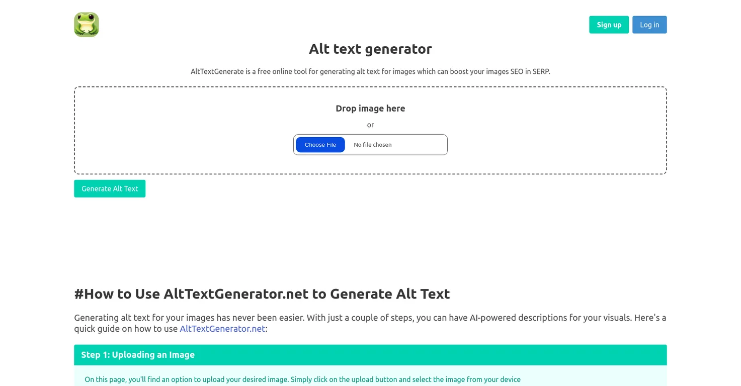 Alt Text Generator screenshot