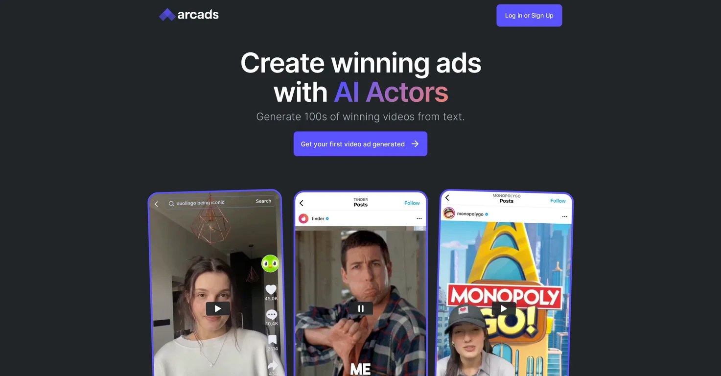 Arcads screenshot