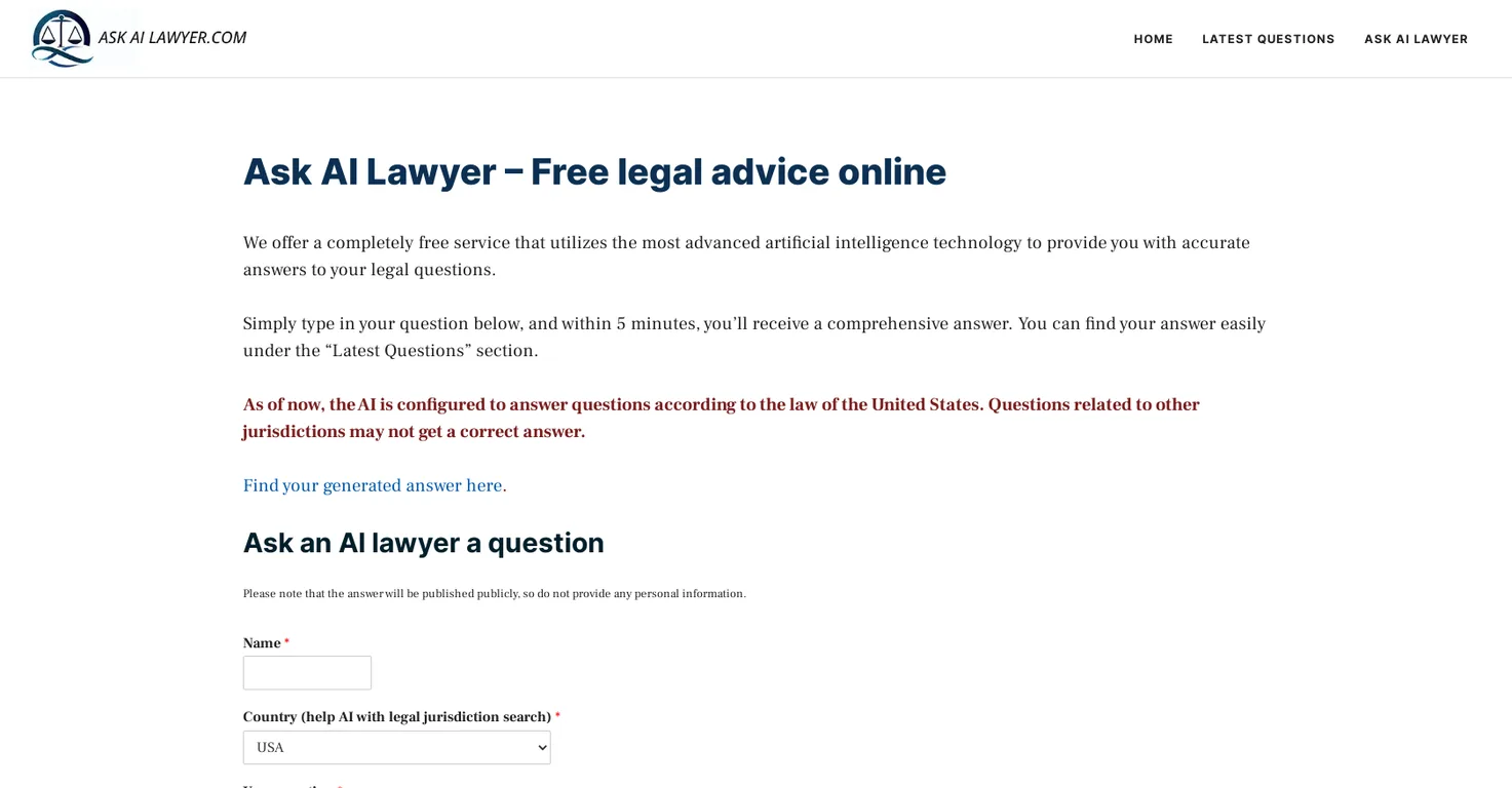 Askailawyer screenshot