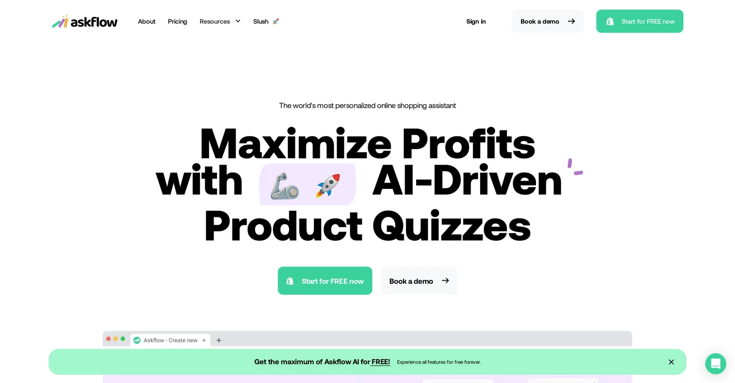 Askflow screenshot