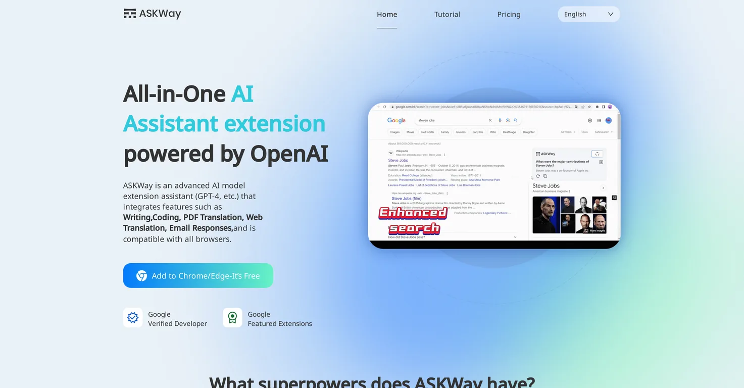 ASKWay screenshot